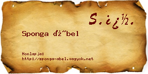 Sponga Ábel névjegykártya
