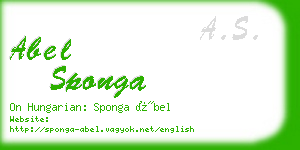 abel sponga business card